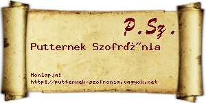 Putternek Szofrónia névjegykártya
